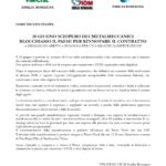20 giugno sciopero dei metalmeccanici. Blocchiamo il Paese.